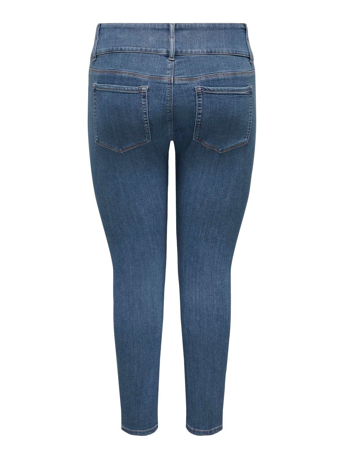 CARANNA Mittlere Taille Skinny Fit Jeans Medium Blue Denim