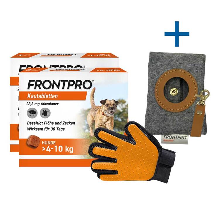 FRONTPRO 28 mg Kautabletten für Hunde 4 - 10 kg, 2x3 St