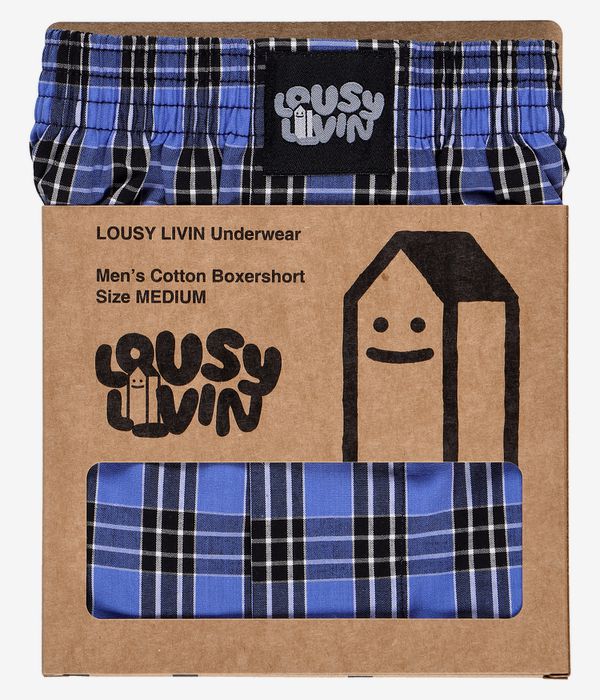 Lousy Livin Check Boxershorts (crispy blue)