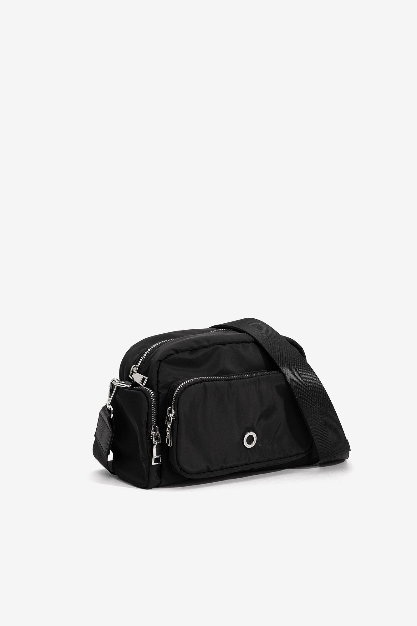 Bolsa bandolera de nylon - preto