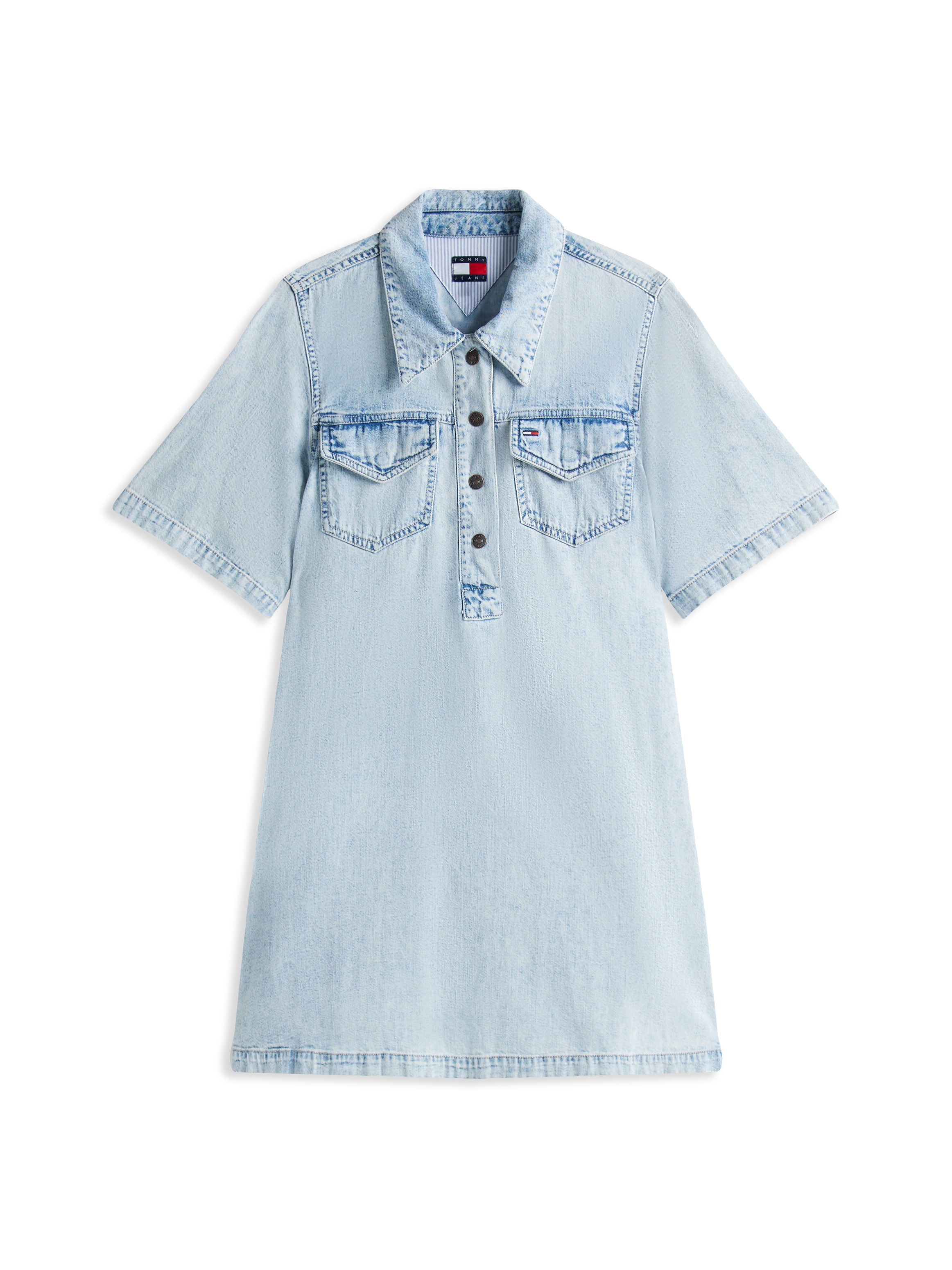 Tommy Jeans Jeanskleid »A-LINE DENIM DRESS EXT« Brusttaschen