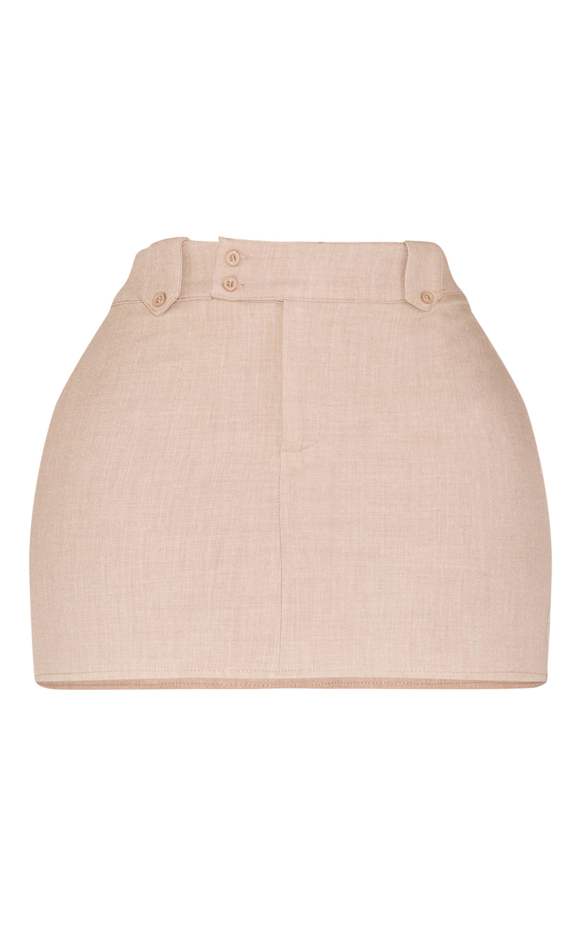 Gris Pierre Mini-jupe Micro Tissée Shape Coordonnée