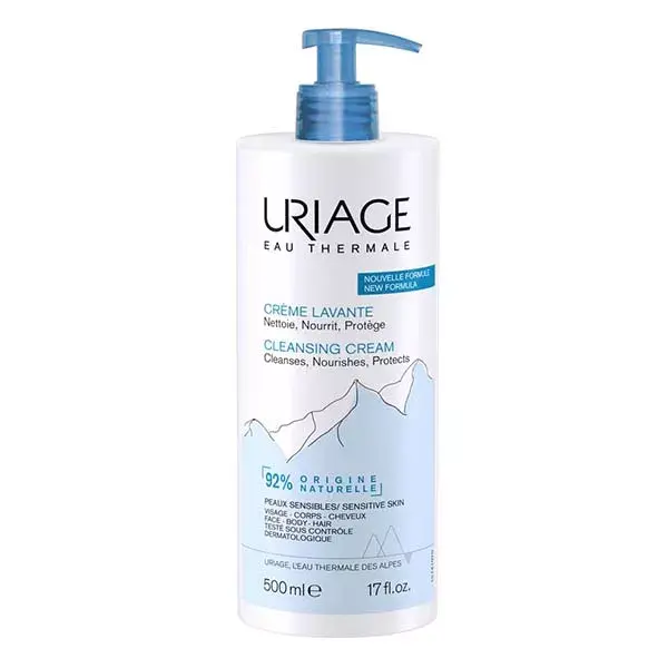 Creme de limpeza e nutrição Uriage para rosto e corpo 500ml