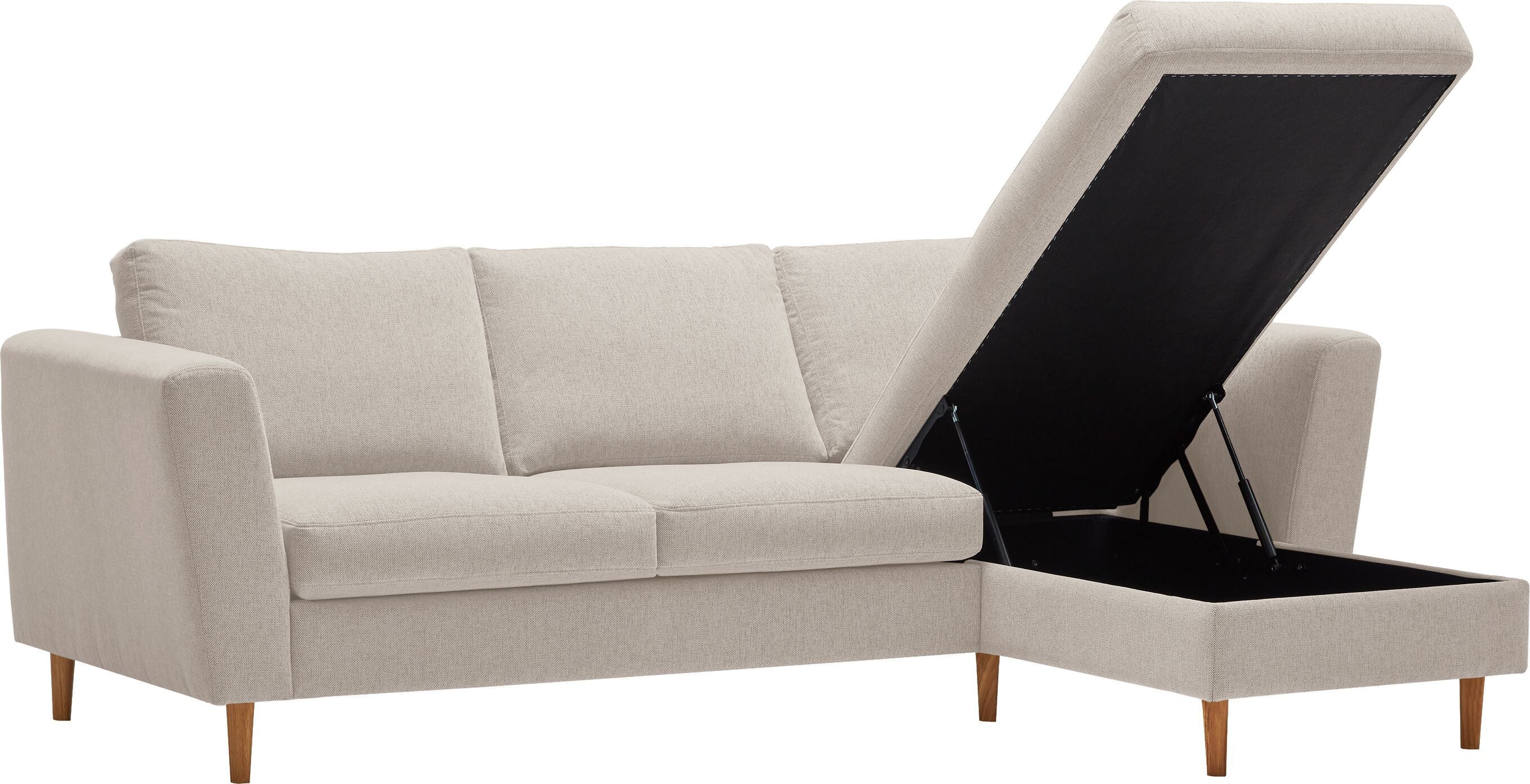 DIENER Ecksofa - Beige / B: 235.0 cm x T: 156.0 cm x H: 81.0 cm