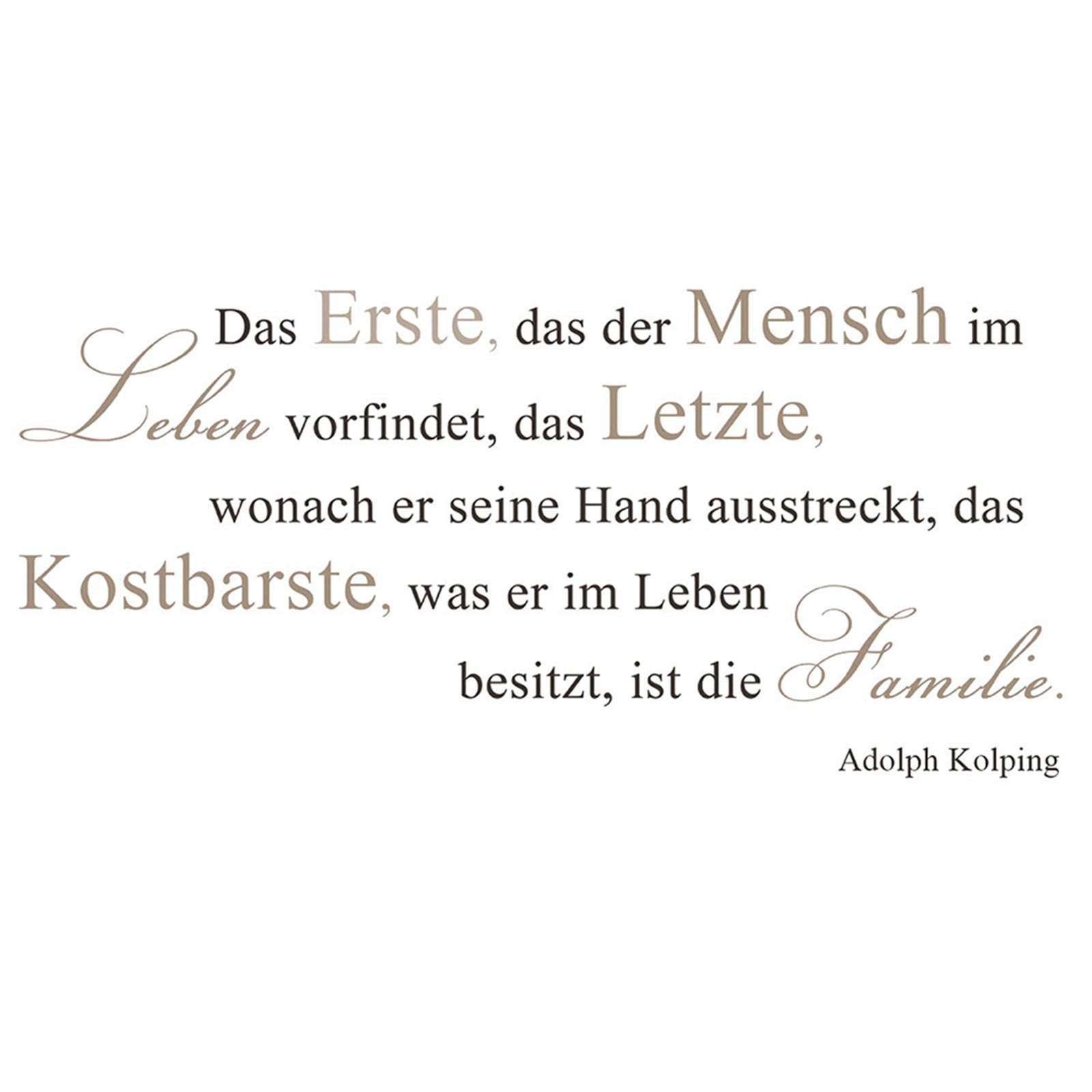 ELLA@home Wandtattoo - Zitat - Adolph Kolping - selbstklebend