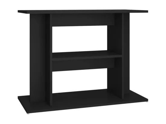 Support pour aquarium noir 80x35x60 cm bois d'ingénierie