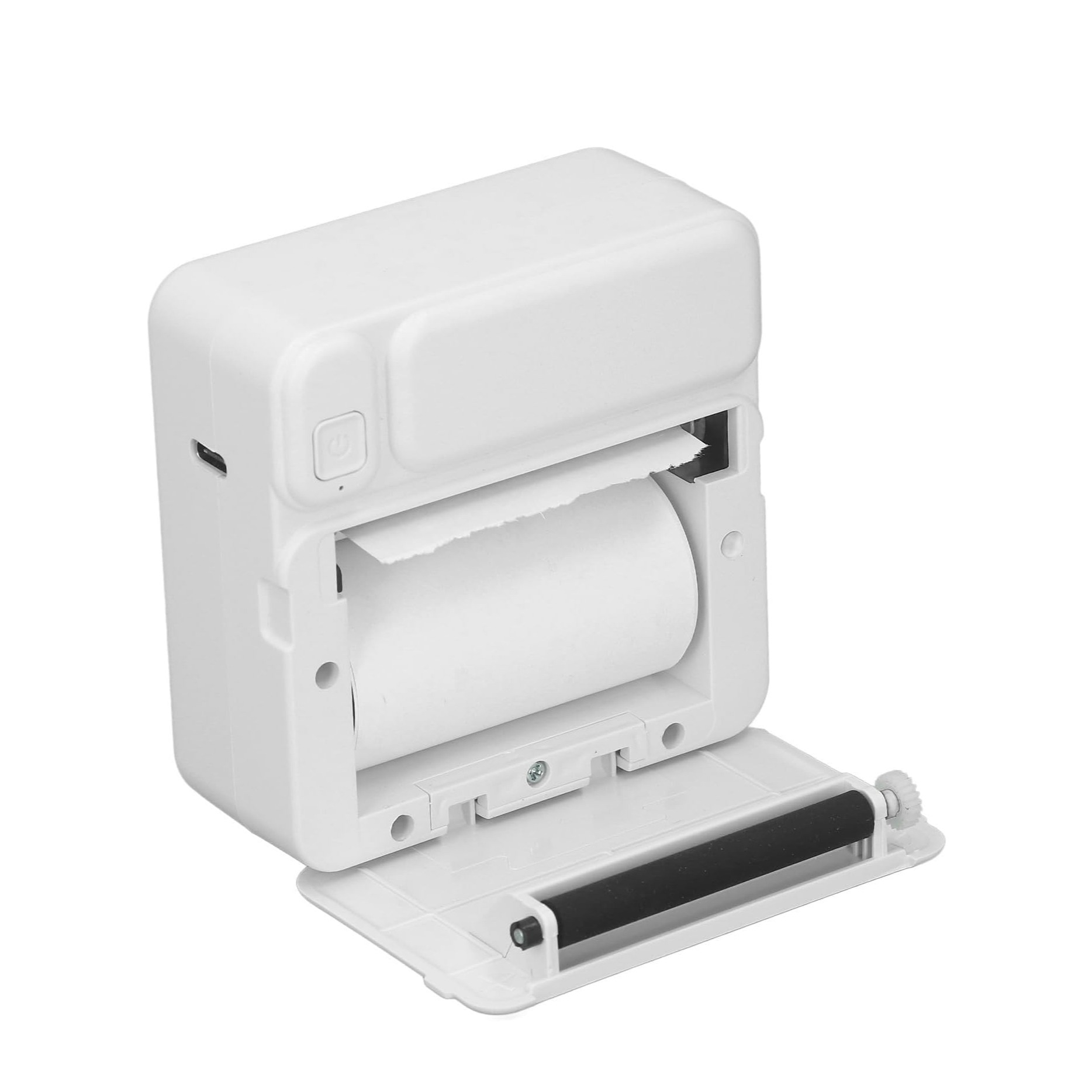 Mini Foto Thermodrucker Tragbarer Mobiler Bluetooth Printer Taschendrucker inkl. Thermopapier (iOS/Android) - Weiss / Türkis