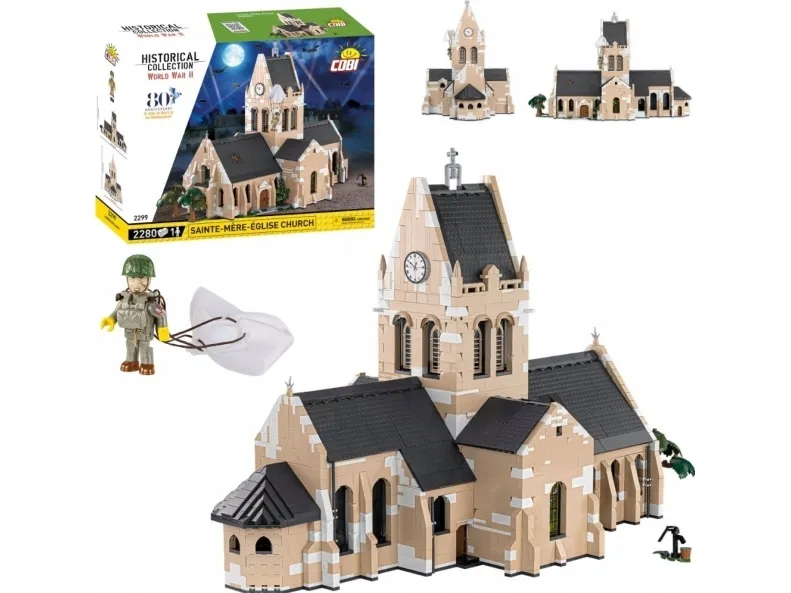 COBI Sainte-Mère-Église Church, Byggesten, 10 År, 2280 stk