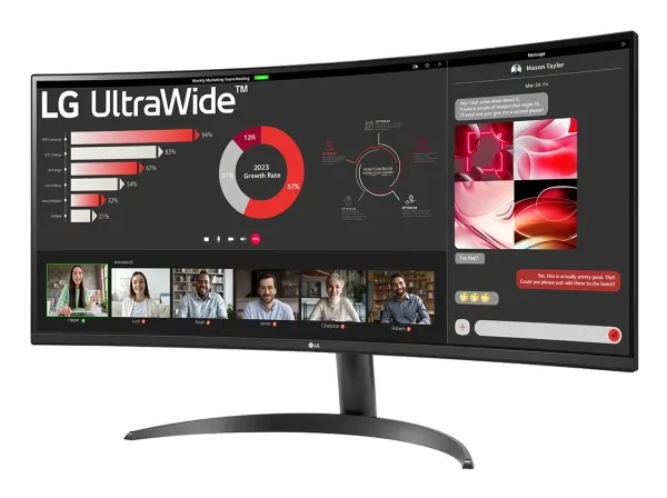 LG UltraWide 34WR50QK-B - LED-skærm - kurvet - 34