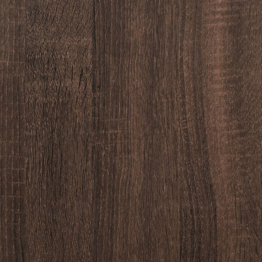 vidaXL Bettgestell, Bett Doppelbett für Schlafzimmer, Bettrahmen mit Lattenrost, Schlafzimmerbett Modernes Design, Braun Eichen-Optik 120x200cm Holzwerkstoff