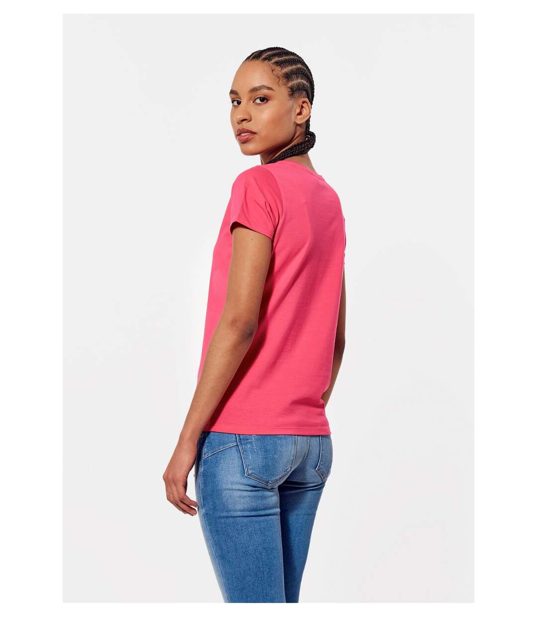 Tee shirt stretch à gros logo printé  -  Kaporal - Femme