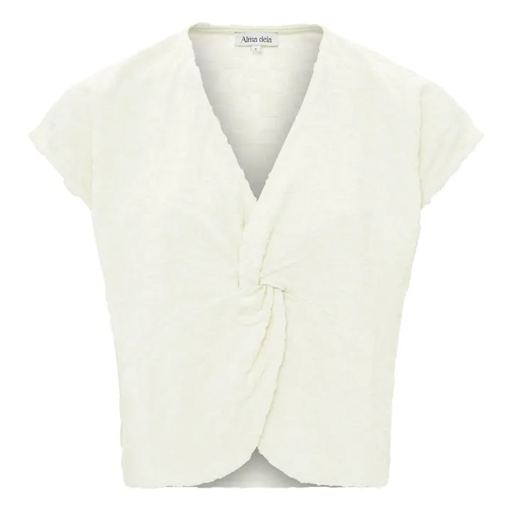 Alma Deia T-Shirt en Eponge Organique | Blanc cassé