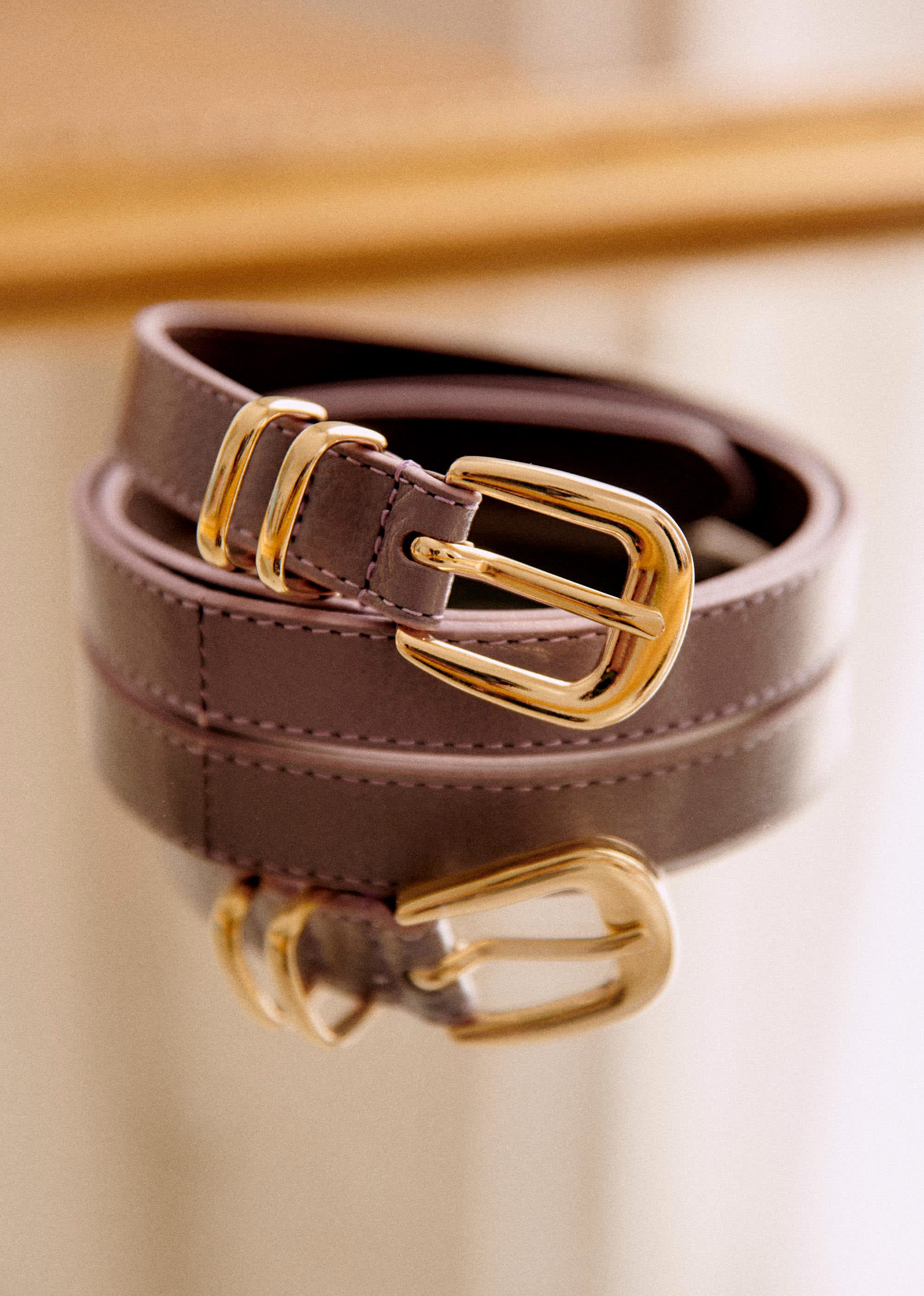 Ceinture Livie - Mauve lisse - E-SHOP/CEINTURES 5905891