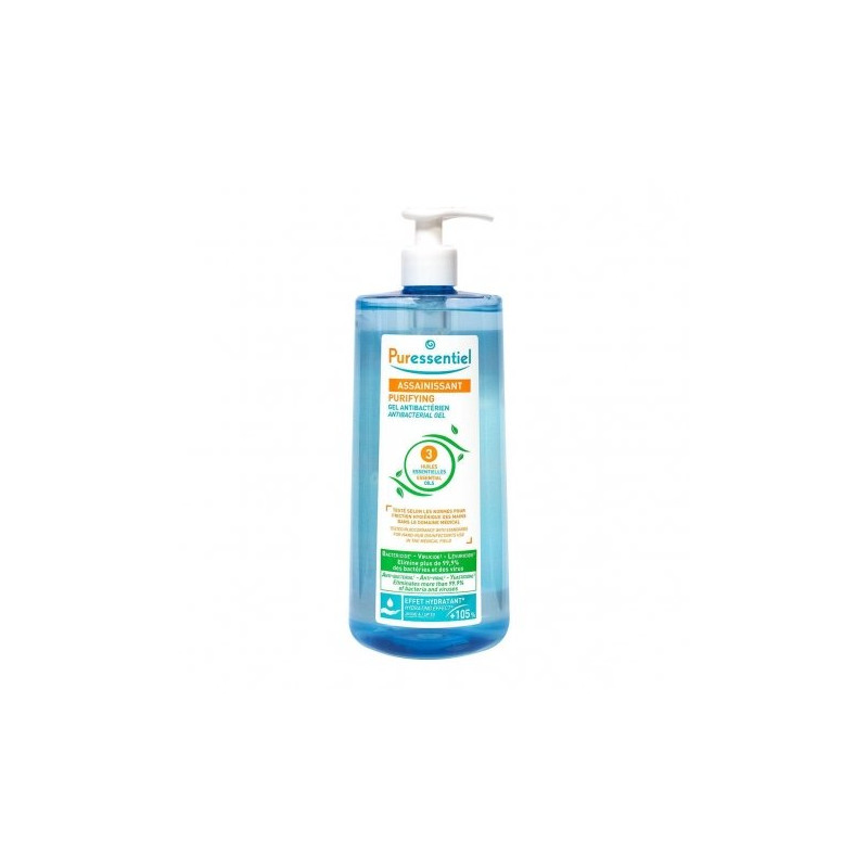 Puressentiel Gel reinigend antibakteriell<br>975 ml, Flasche, Gel, mit 3 ätherischen Ölen