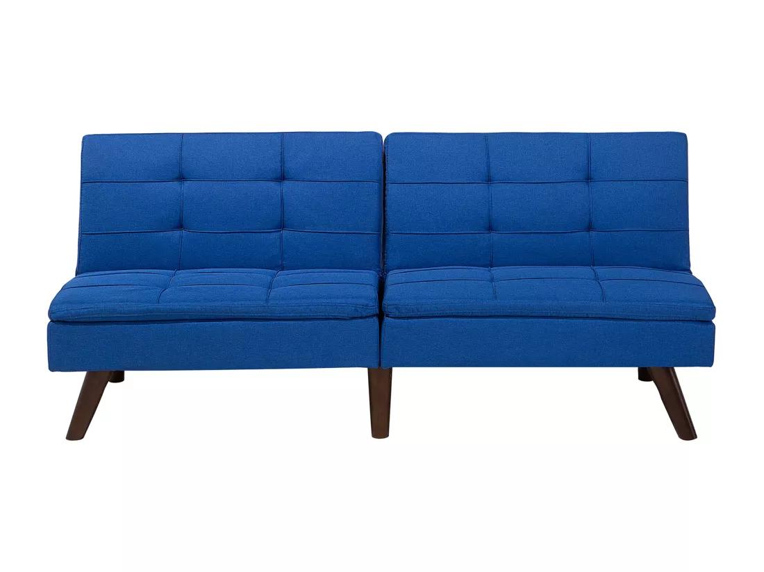 Canapé convertible 3 places en tissu bleu cobalt RONNE