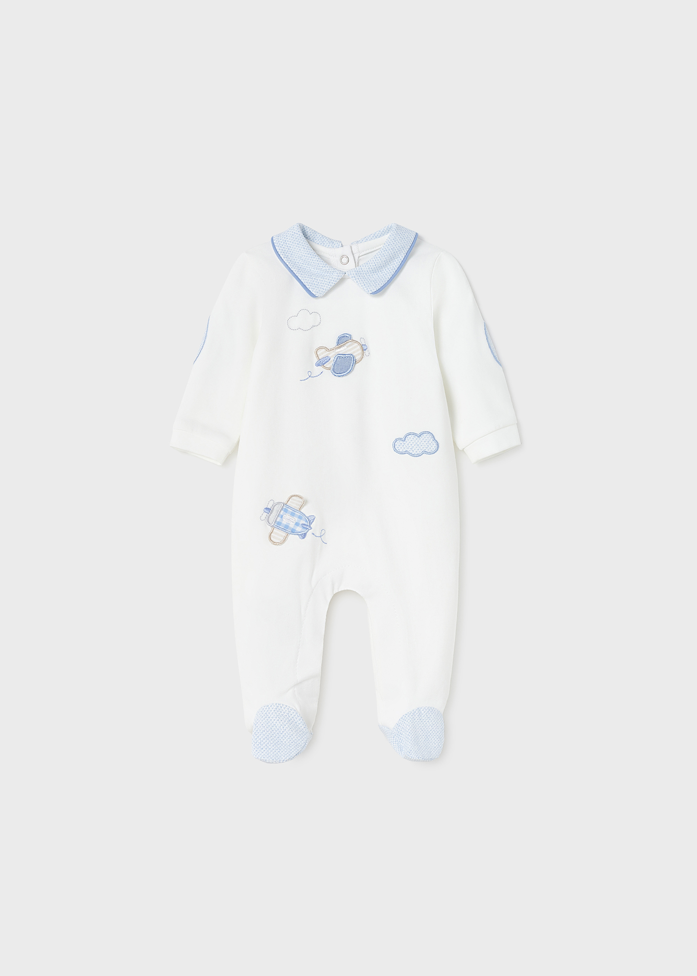 Pijama para recém-nascido com estampa de algodão sustentável