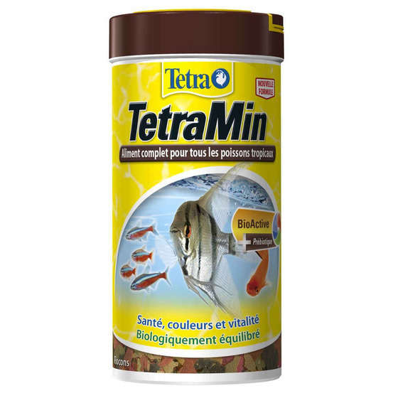 Nourriture en flocons pour poissons tropicaux TetraMin : 250 ML