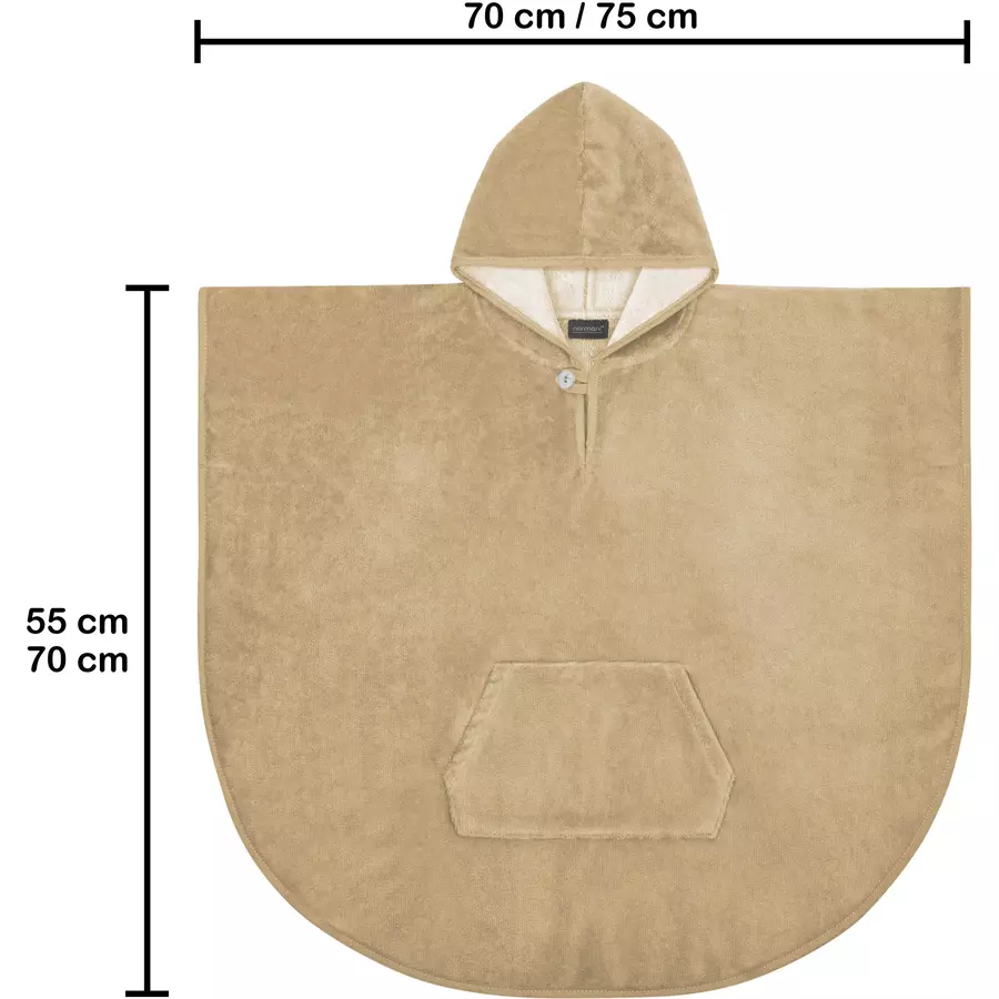 normani Kinder Badeponcho weich Melilla Beige