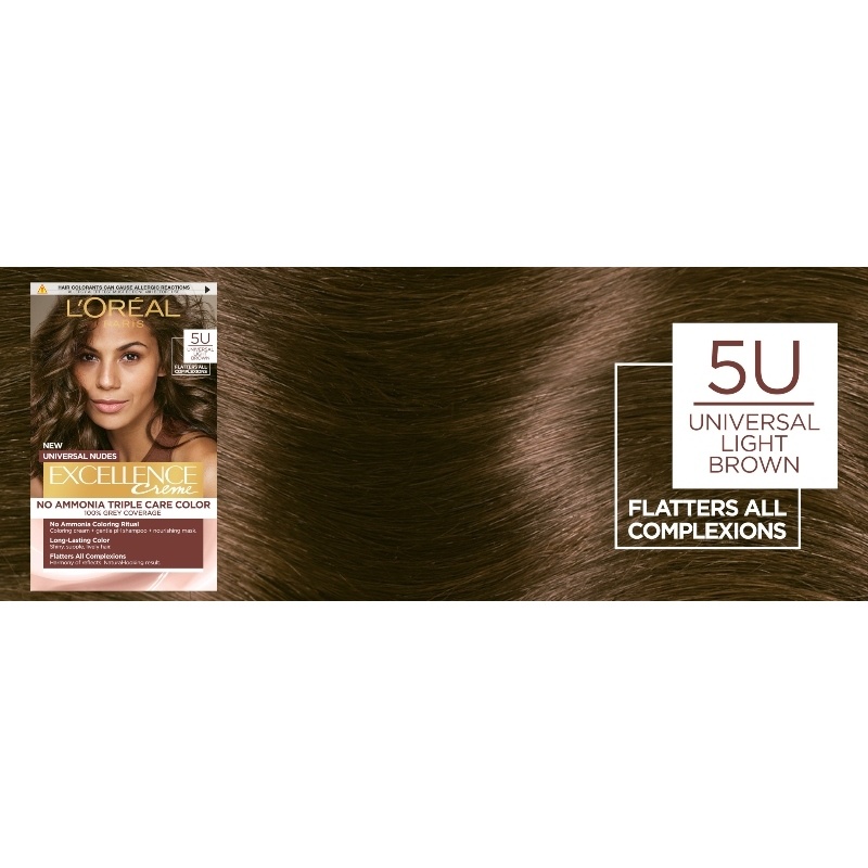 L'Oréal Paris Excellence Universal Nudes 192 ml - 5U Light Brown