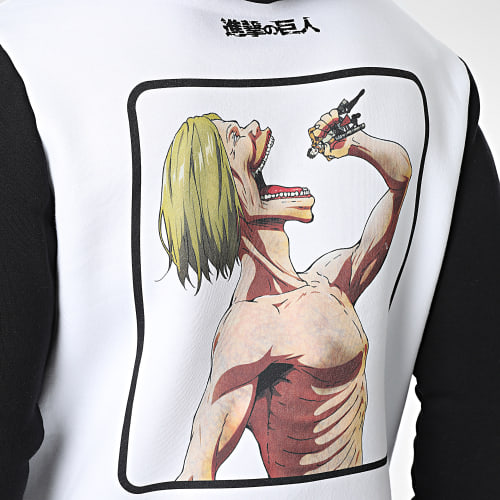 Sweat Capuche Dinah Blanc Noir