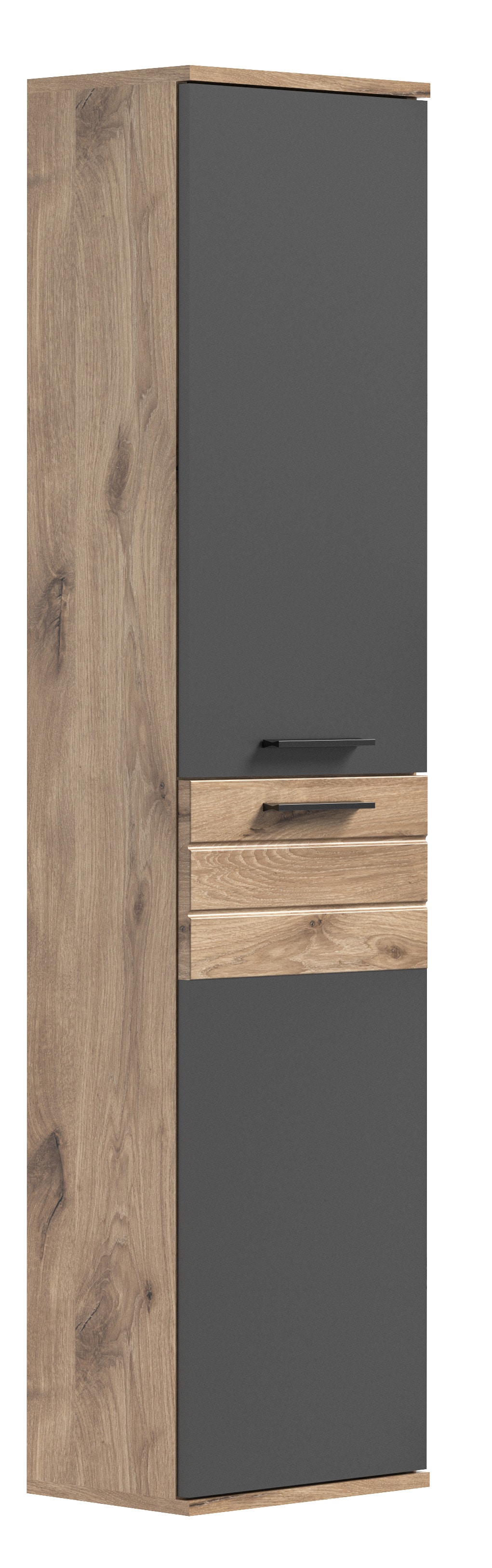 Bad-Hochschrank MASON grau/braun 152cm