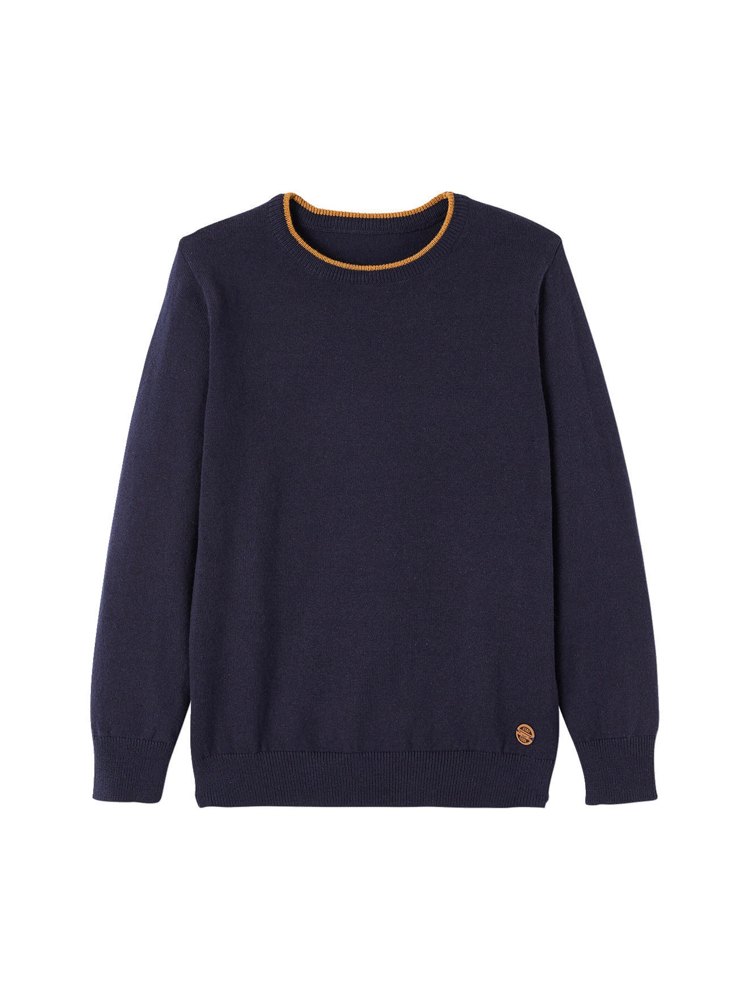 Vertbaudet Jungen Feinstrick-Pullover BASIC nachtblau