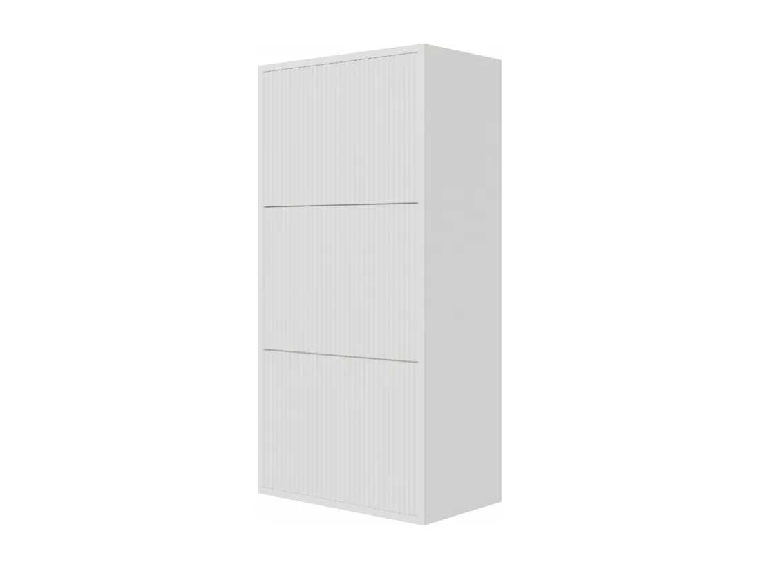 Meuble à chaussures suspendu 50x30x125 cm - blanc - VELDIO