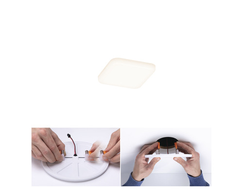 LED inbouwpaneel IP44 4,5W 360 lm 3000K 7,5x7,5 cm Inbouwdiameter 4,5-0,55 cm Veluna VariFit satijn 230V
