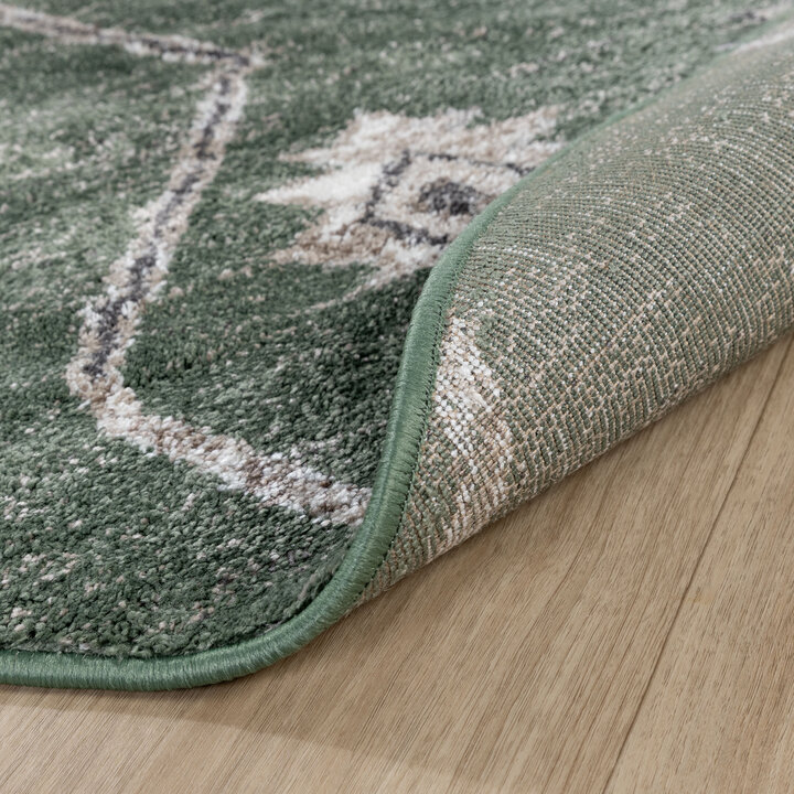 Berber vloerkleed rond - Blend Aztec Groen