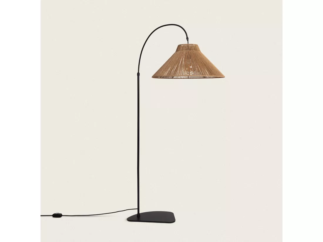 Lampadaire Extérieur Métal et Corde Montreal Naturel