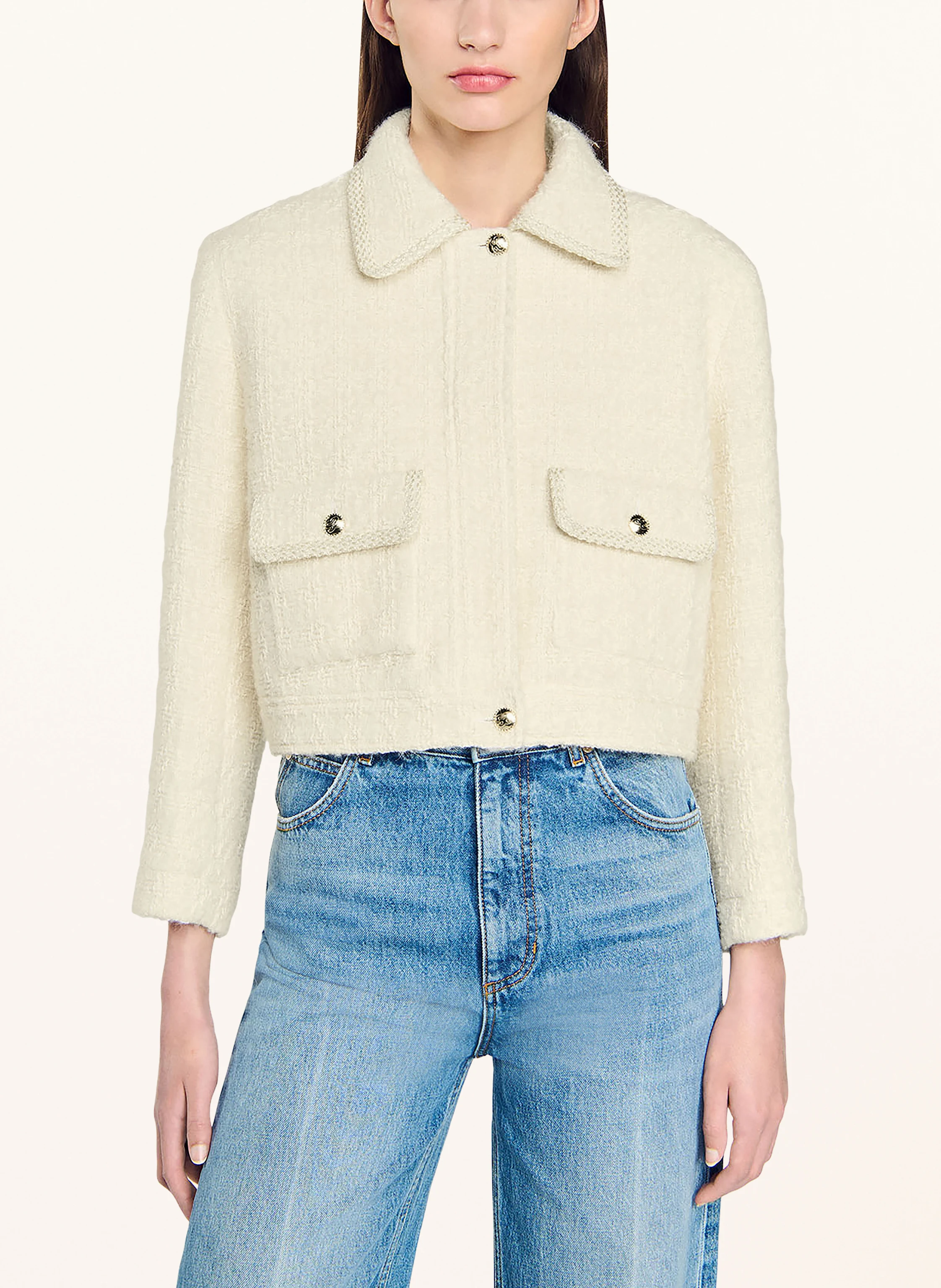 SANDRO Tweed-Jacke