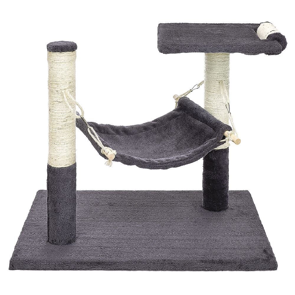 Arbre à chat 3 griffoirs 1 plateforme 1 hamac 49x40xH60cm