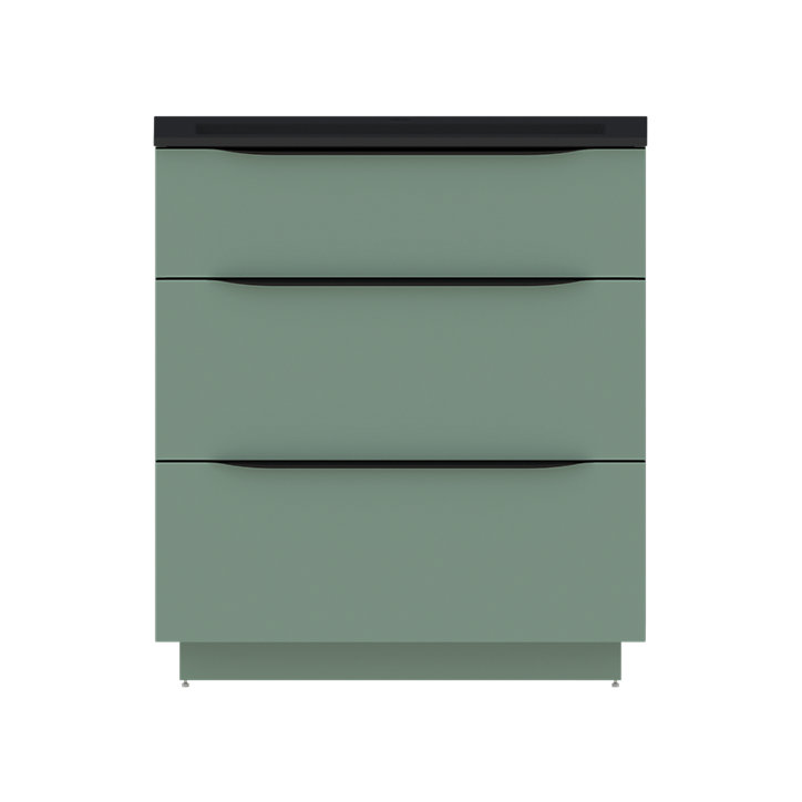 Plan vasque resine noir mat Pamili 80 cm