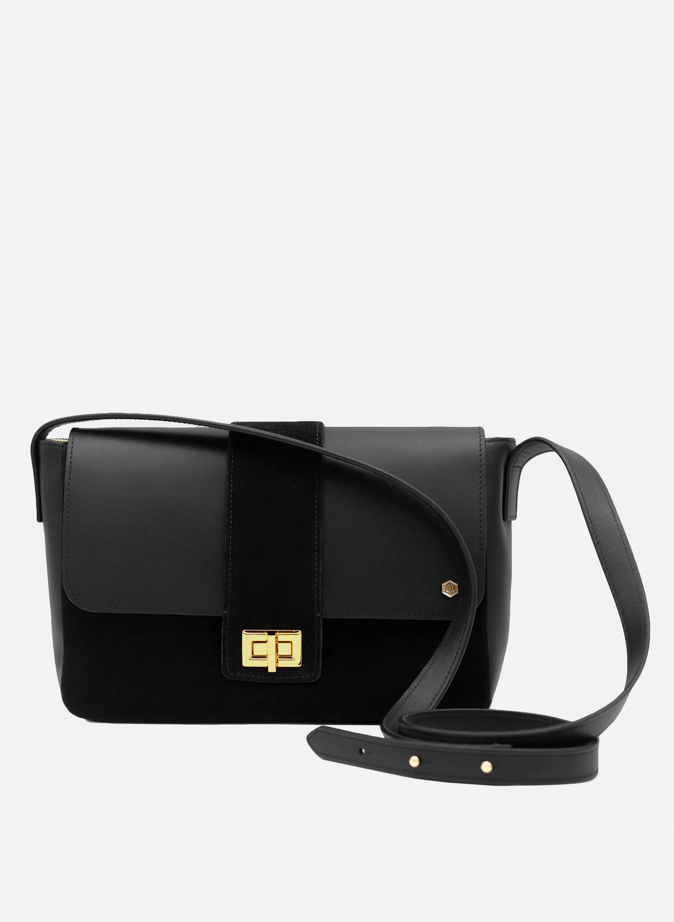 Sac bandoulière cuir | Noir