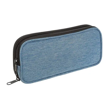 Idena Stifte-Etui, recht- eckig, 2 Fächer, blau