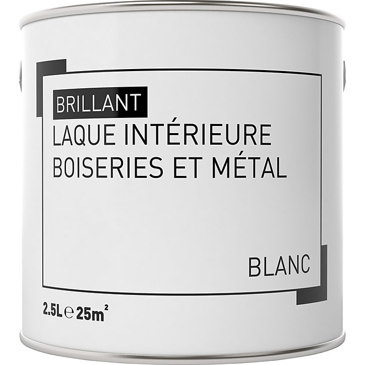 Laque intérieure bois et métal brillant blanc 2,5L