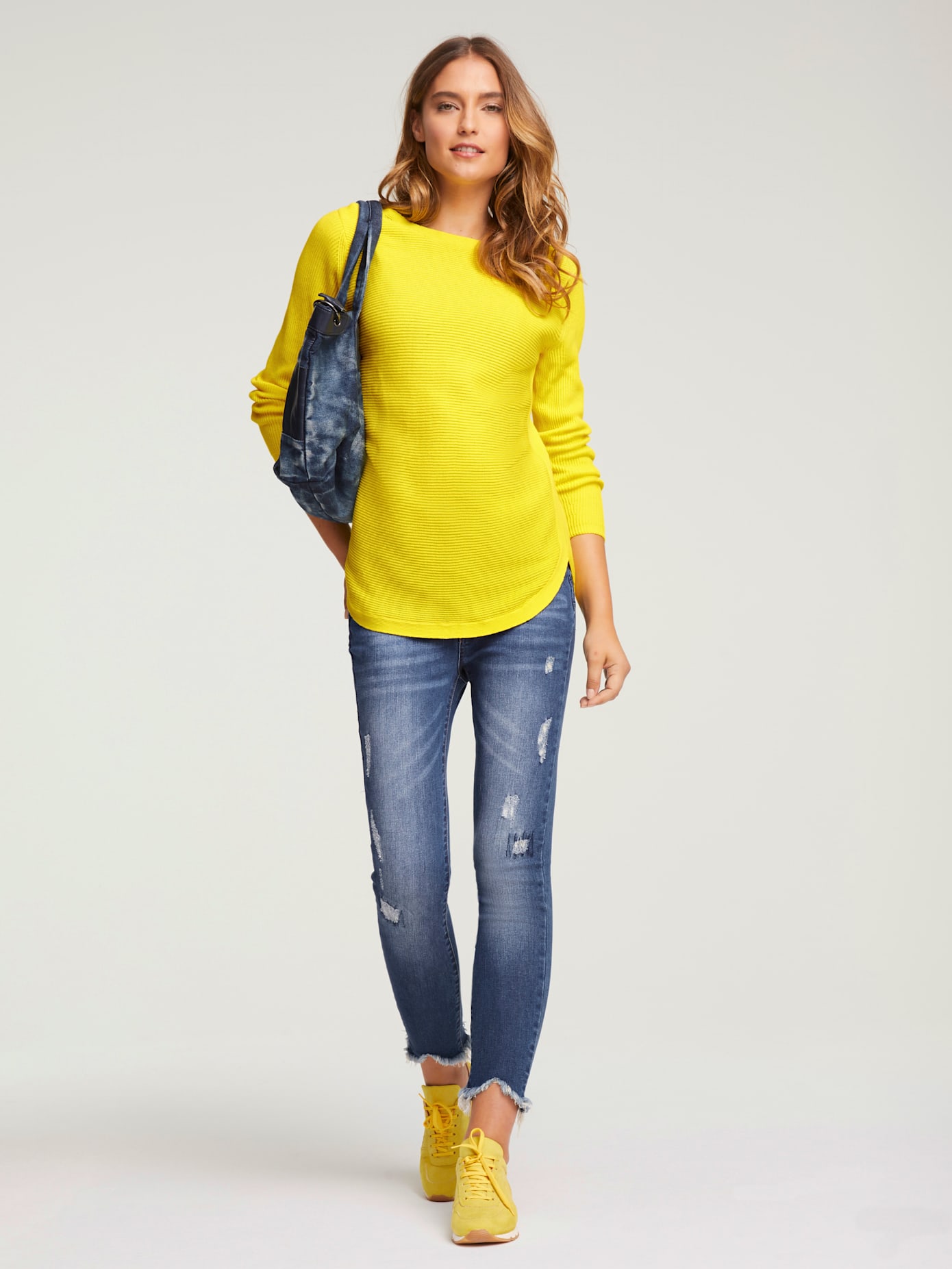 Pull en tricot fin look décontracté tendance