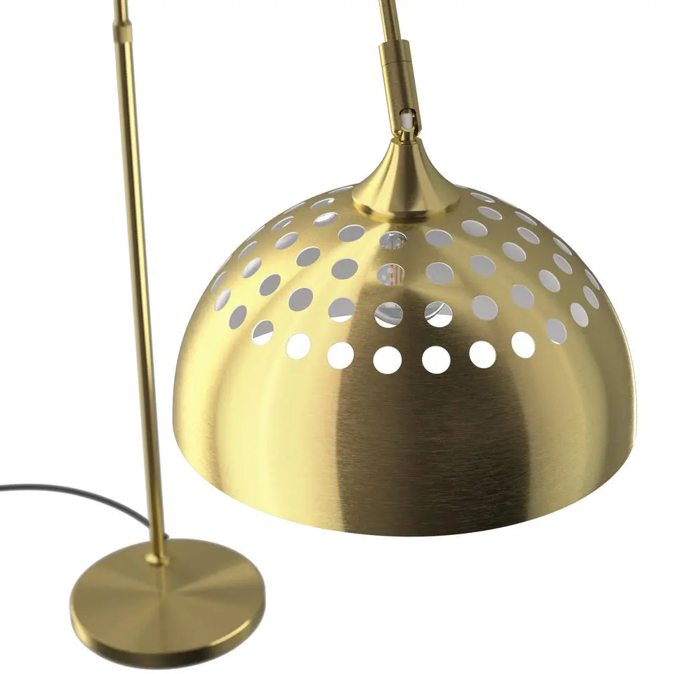 tectake Booglamp Arcus, staal, retro-stijl, 60W, Goud