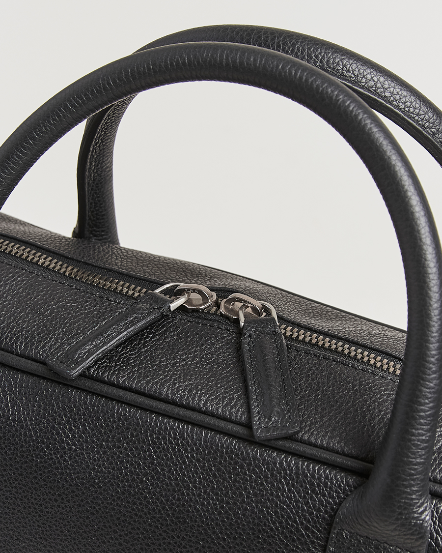 Anderson's Full Grain Leather Briefcase Black