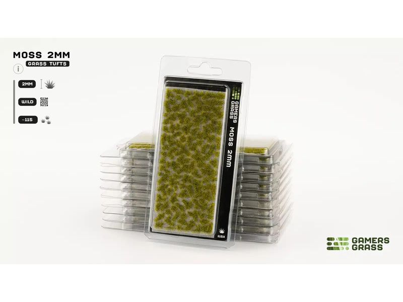 GamersGrass Tufts Moss 2 mm Hochwertige Tufts für den Gelände- und Miniaturenbau