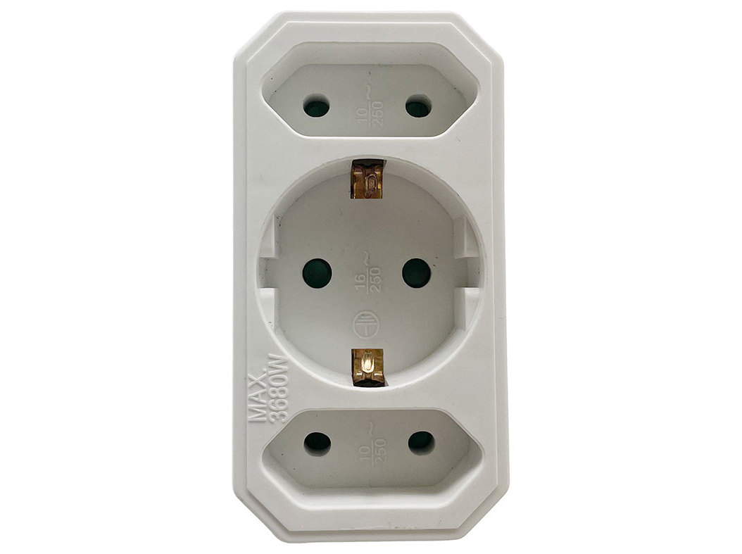 FICHA TRILPLA AUCHAN 1X16A 2X10A