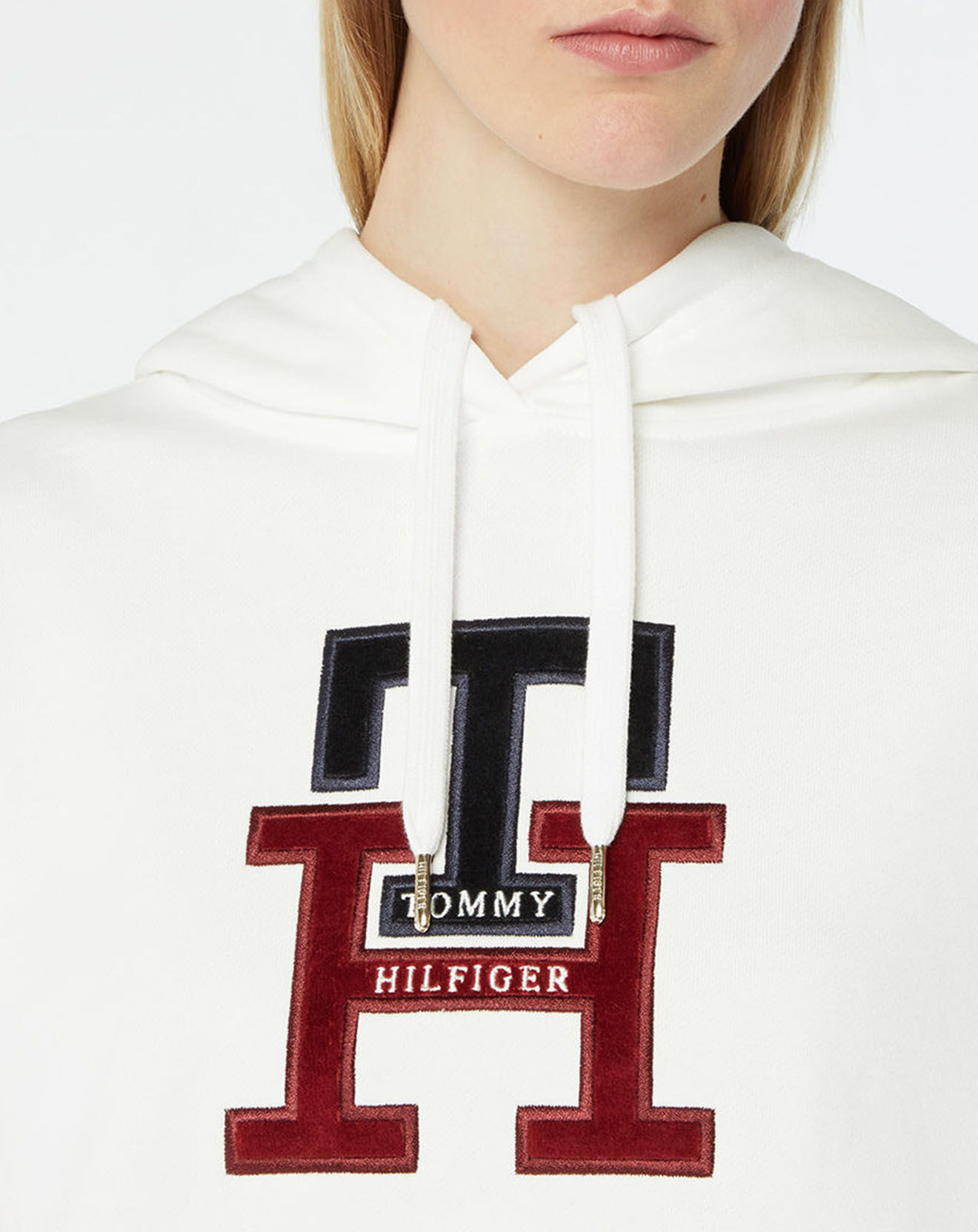 Tommy Hilfiger Sweat à capuche Monogram écru
