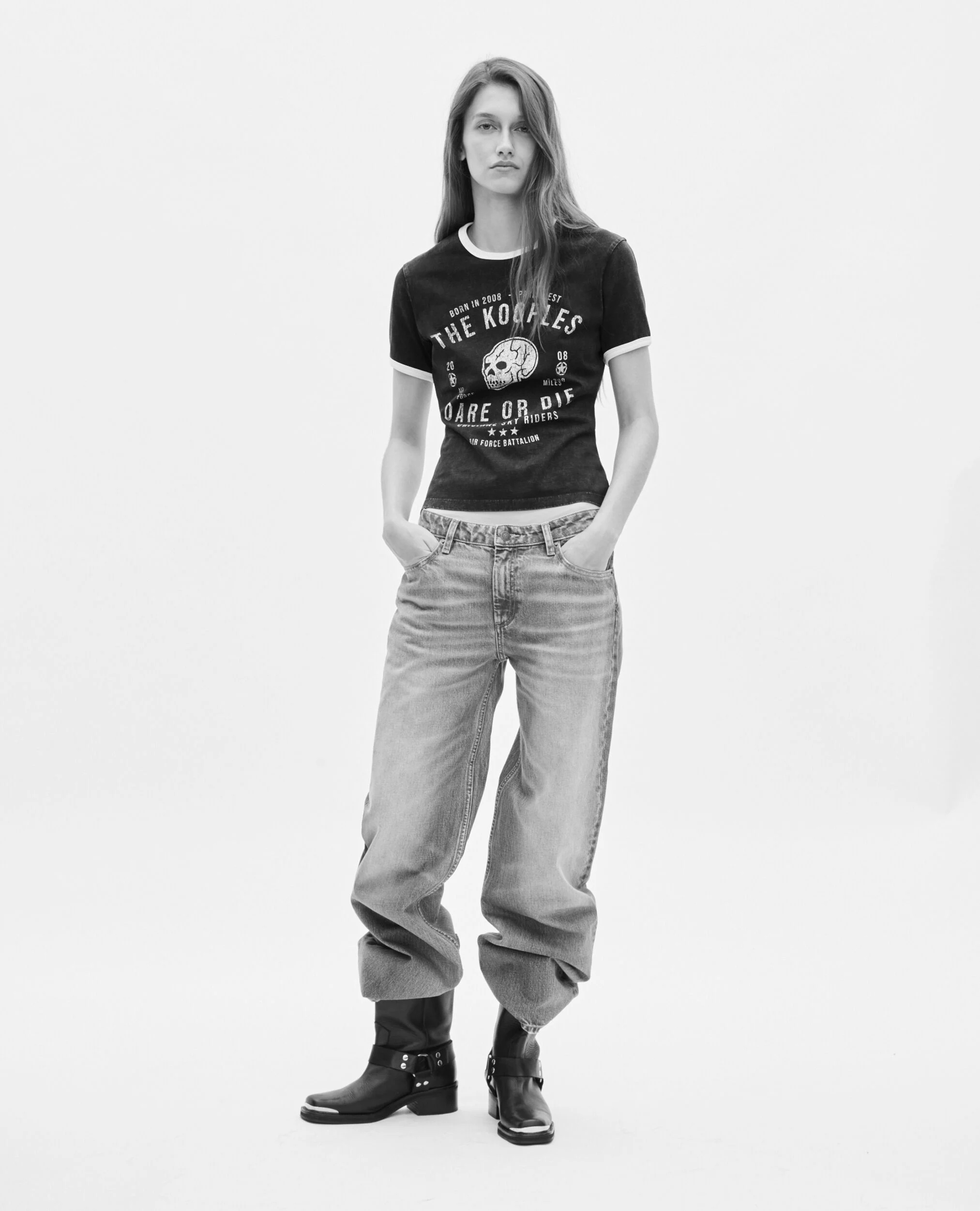 T-shirt avec sérigraphie noir
