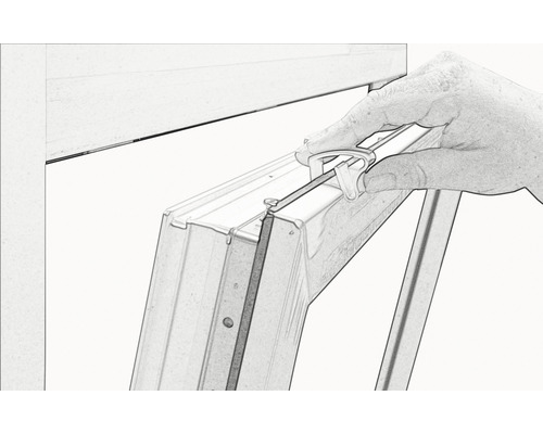 Aluminium jaloezie, zonder boren, wit, 40x130 cm, inclusief klembeugels
