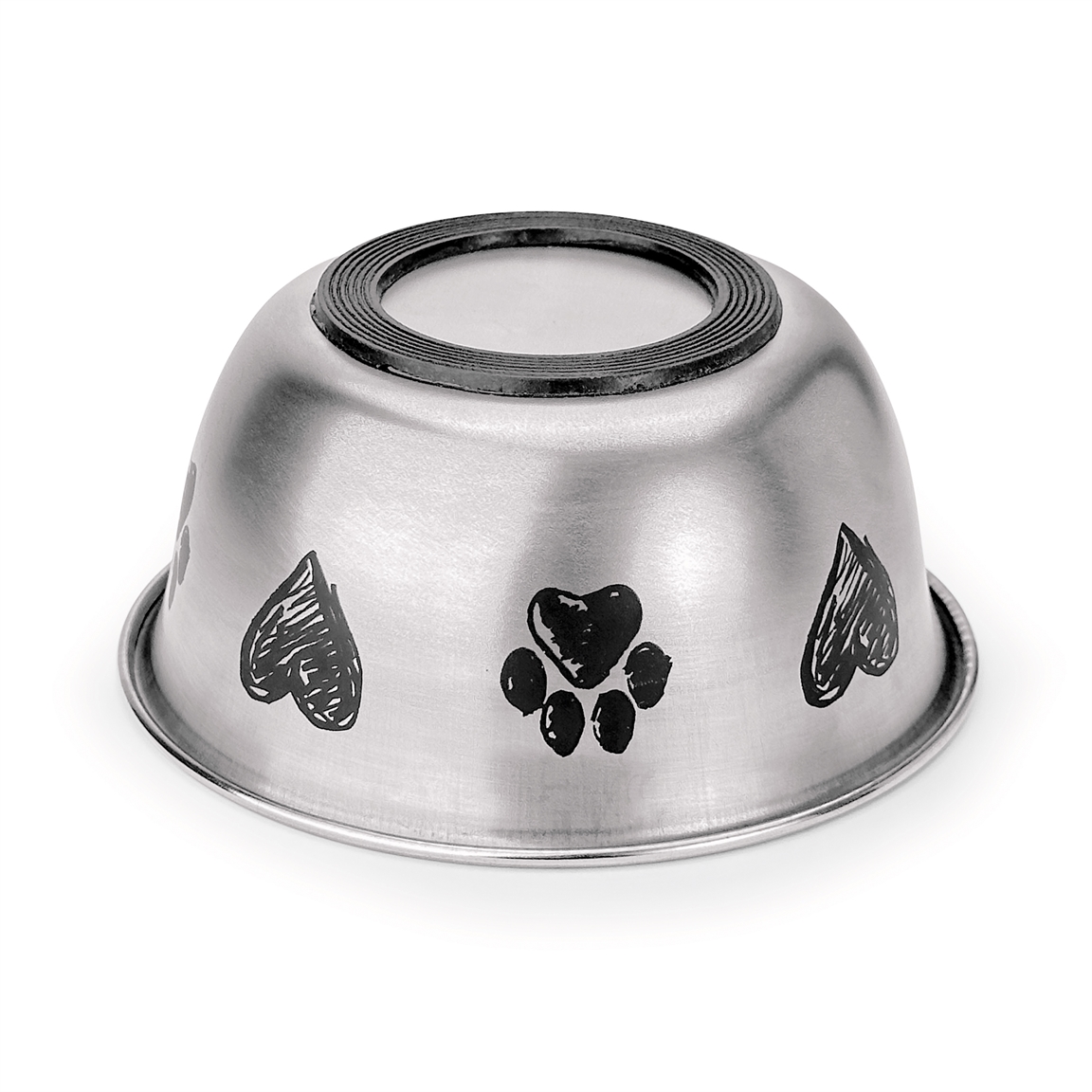 Gamelle inox cœur / patte 0,5 L
