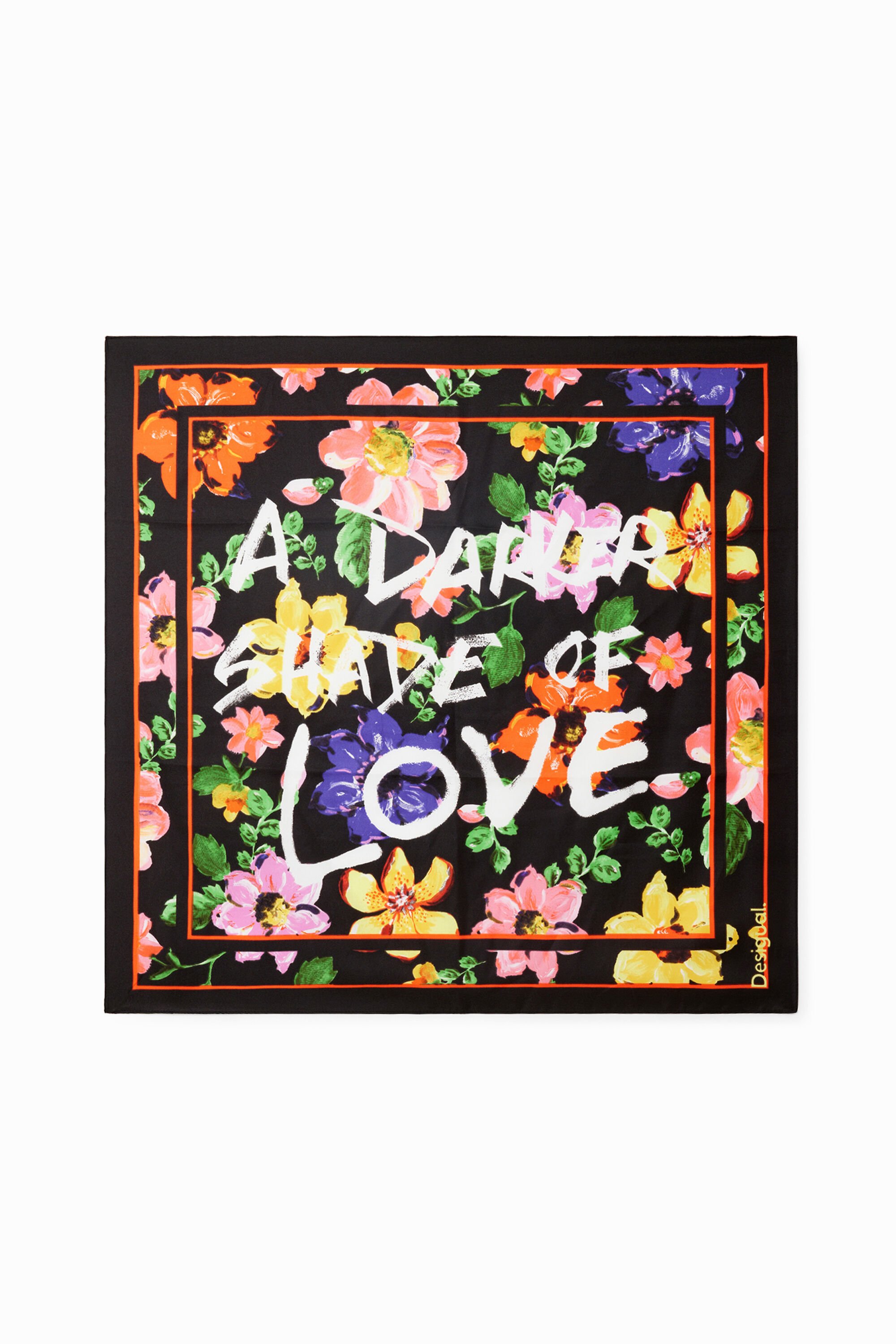 Foulard carré fleurs