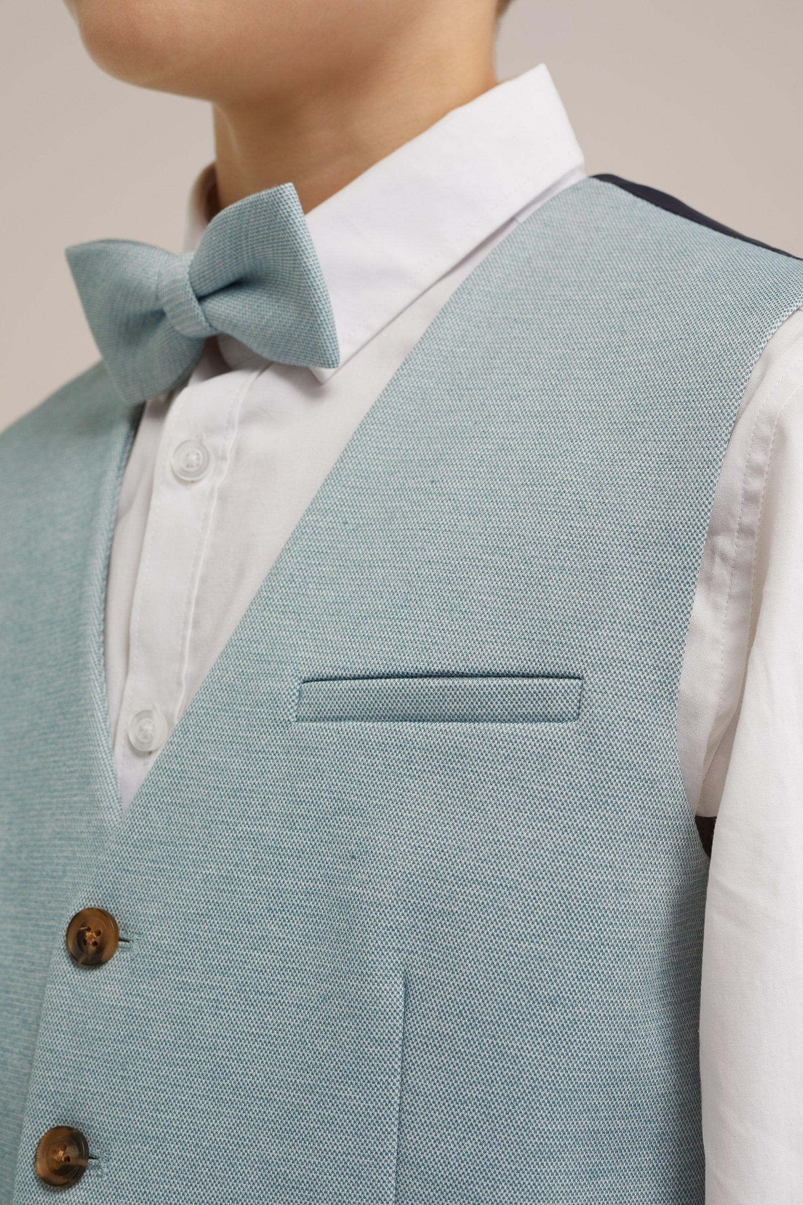 Jongens slim fit gilet met structuur WE Fashion Lichtgroen