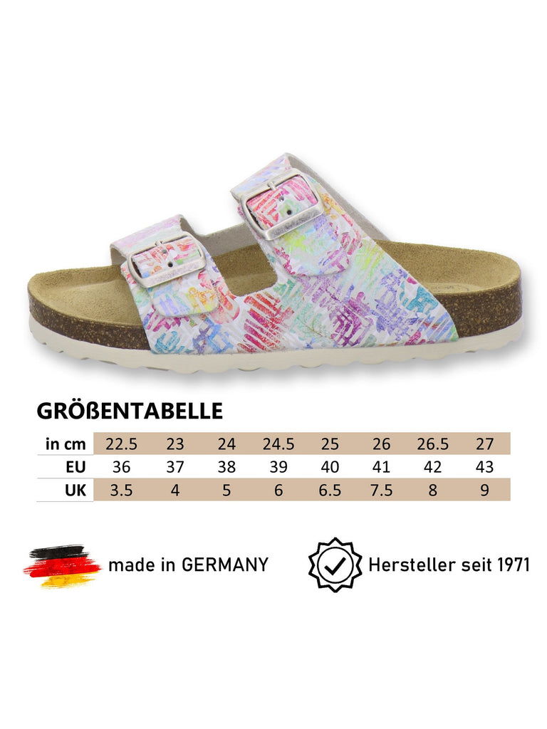 Pantoletten Damen Zweischnaller multicolor