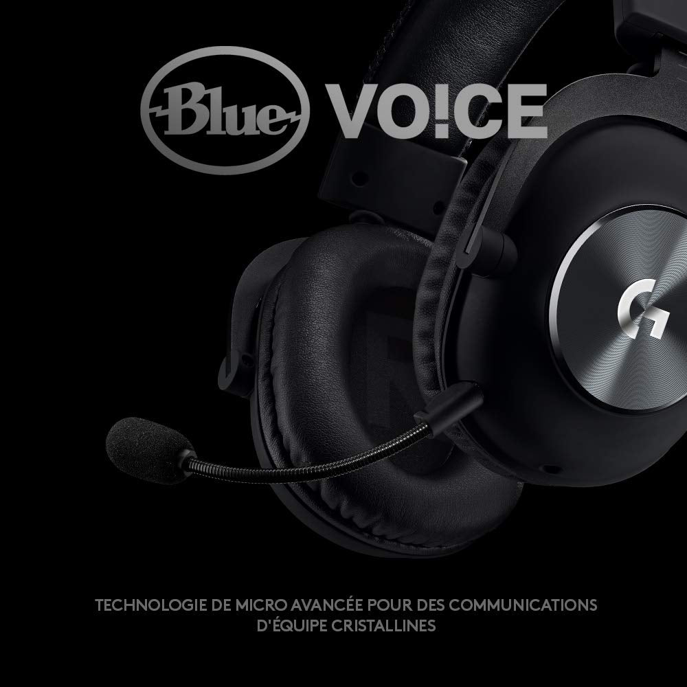 Logitech G PRO X Casque filaire gamer Over-Ear avec Micro BLUE VO!CE, DTS Headphone:X 2.0, Transducteurs PRO-G 50mm, Son Surround 7.1 pour Gaming Esport, PC/PS/Xbox/Nintendo Switch – Noir
