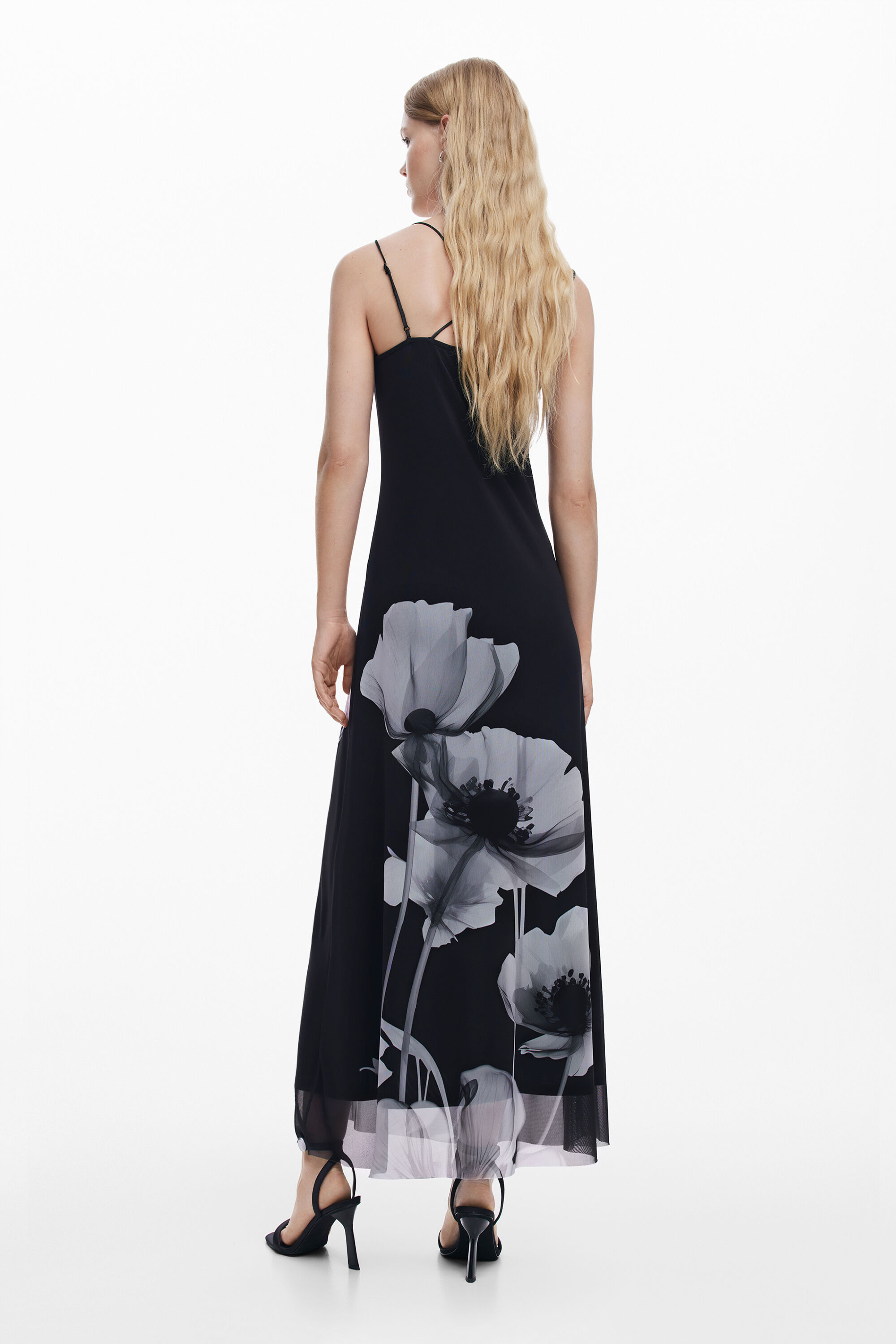 vestido longo de papoula
